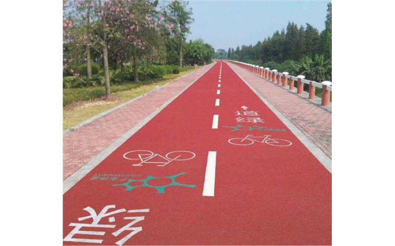 彩色防滑路面標(biāo)線(xiàn)涂料施工